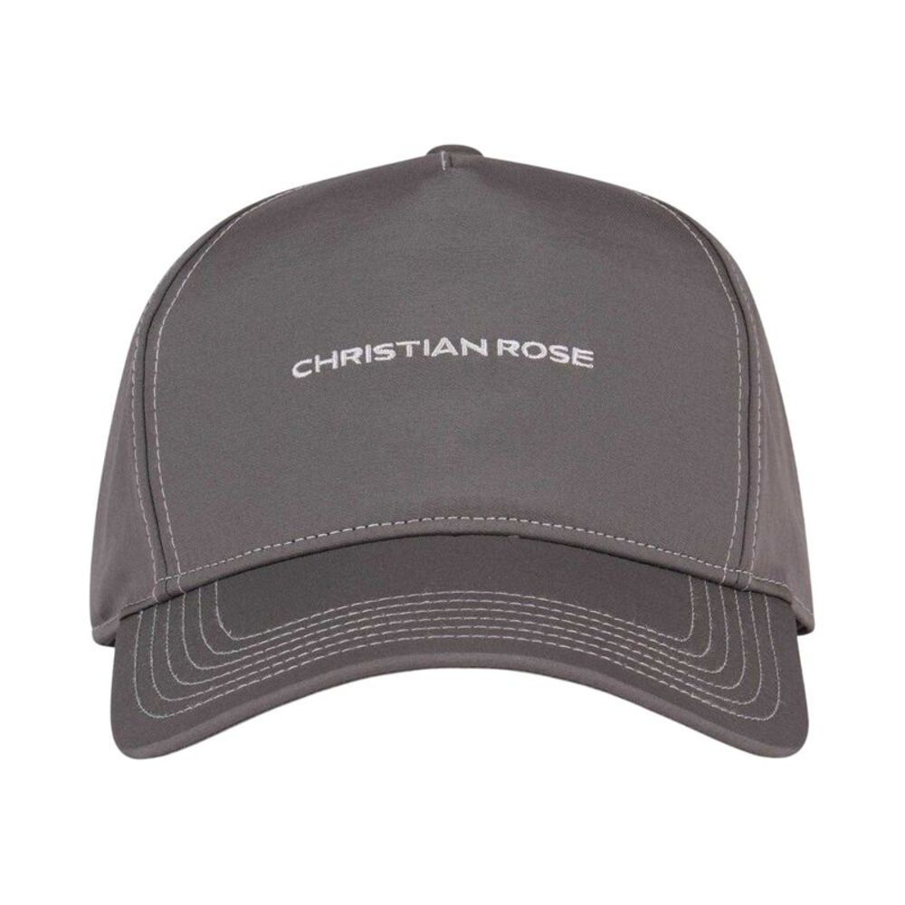 Christian Rose Unisex Adult Unstructured Trucker Cap / White/Gray